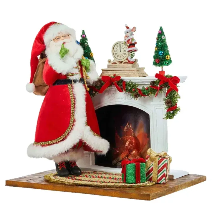 Santa at Midnight  Scene - Katherine Collection 38cm