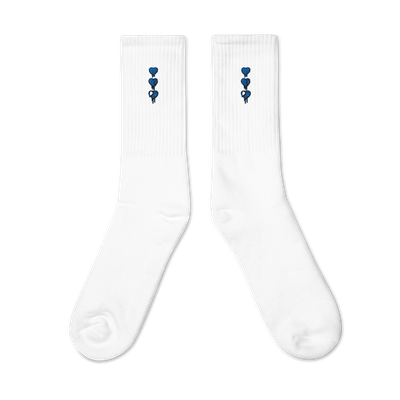 Embroidered Socks – Denim Hearts Collection