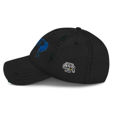 Distressed Dad Hat - Denim Hearts Collection
