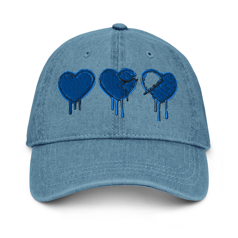 Dark Denim Hat - Denim Hearts Collection