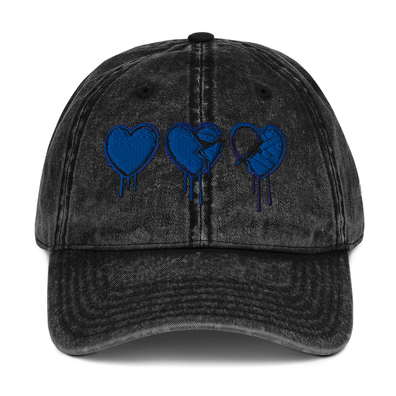Vintage Denim Hat - Denim Hearts Collection