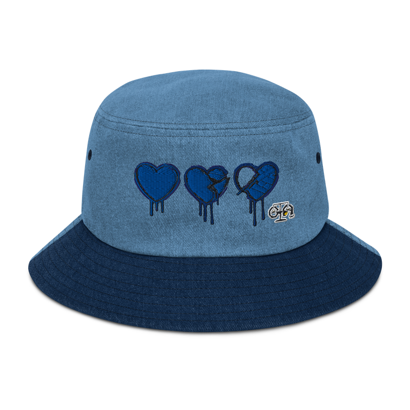 Two-Tone Denim Bucket Hat From the Denim Hearts Collection