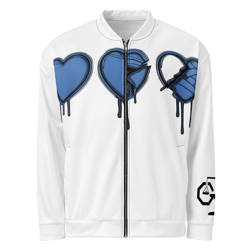 Signature Bomber Jacket - Denim Hearts Collection
