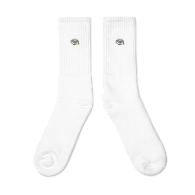 Denim Tears White Embroidered Socks
