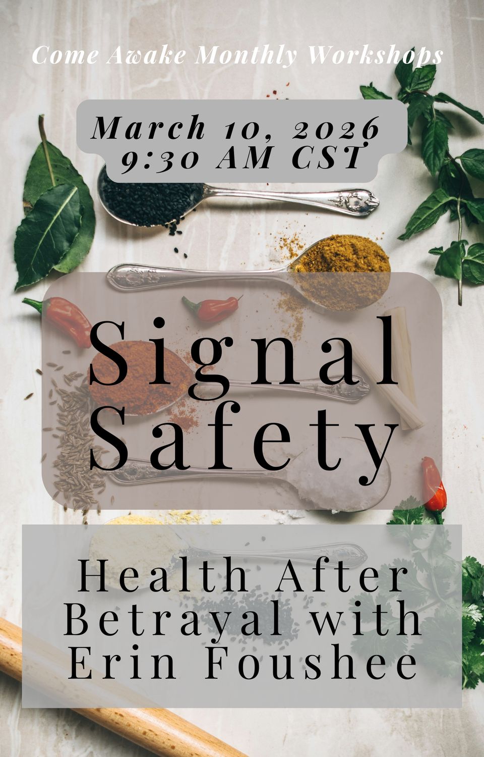 Signal Safety Workshop: Health After Betrayal