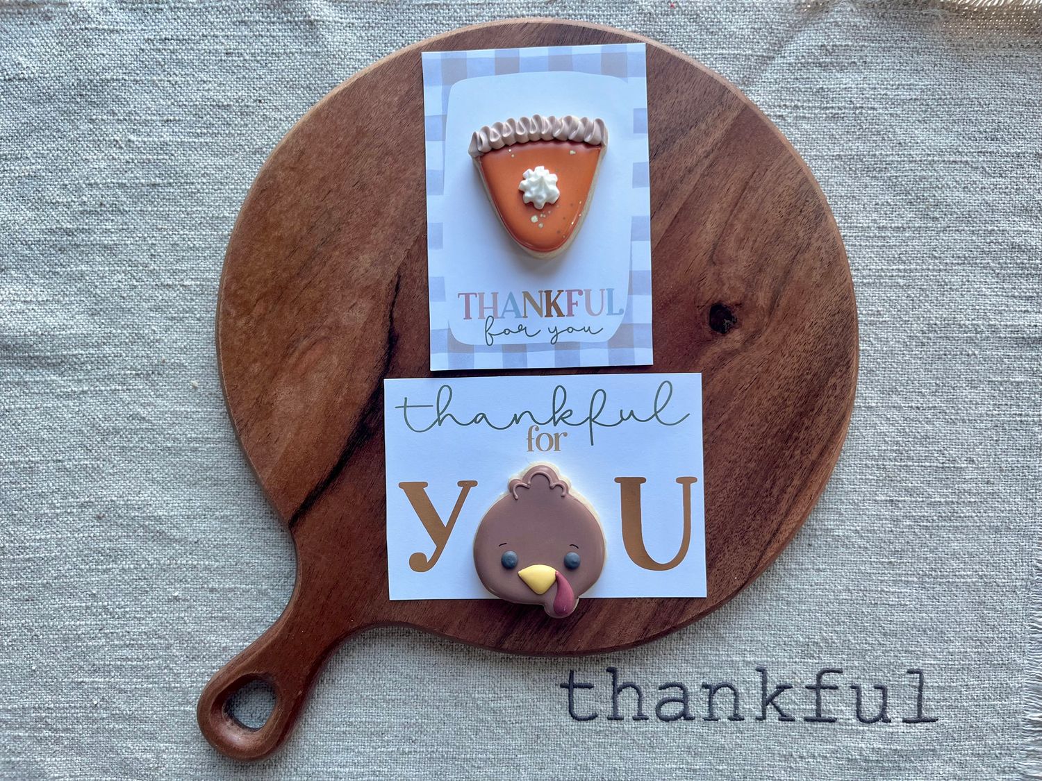 Thankful for You Cookie Card