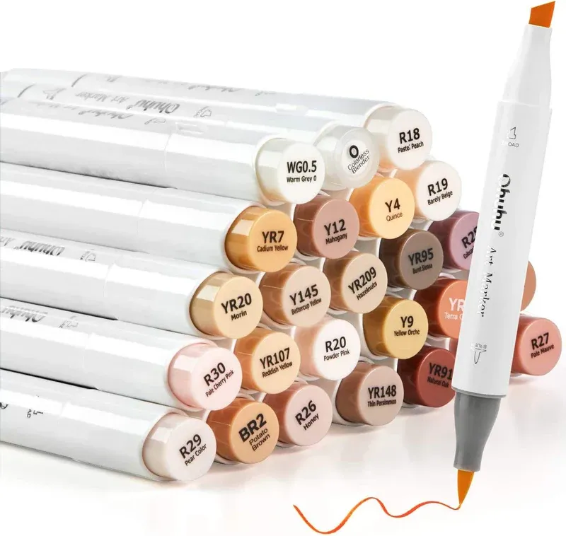 Ohuhu Honolulu 24 Skin Tone Colors Dual Tips