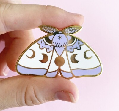 Lavender Moth pin