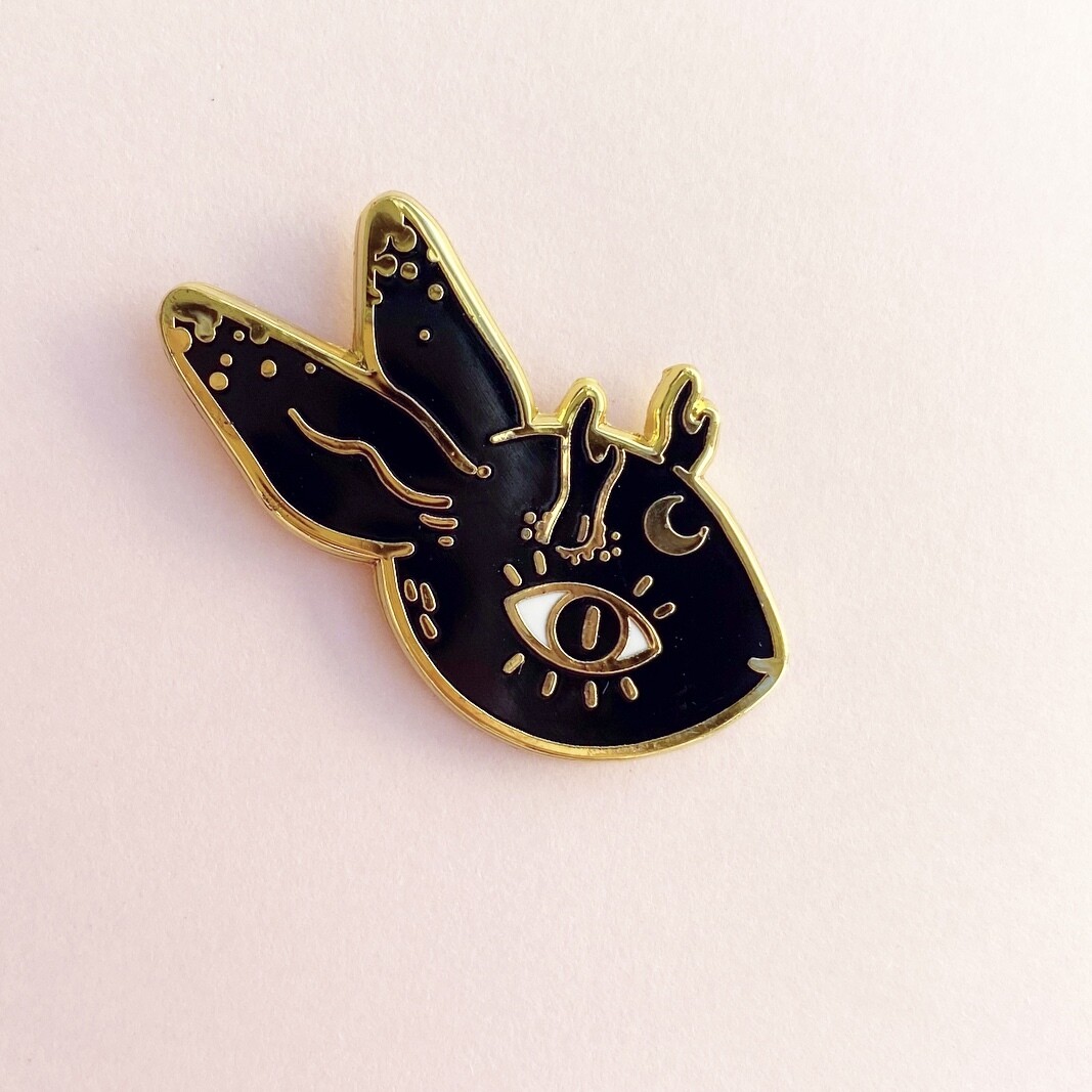 Midnight Bunny pin