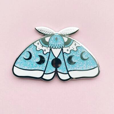 Snow Moth pin