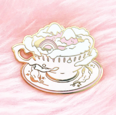 The World in a Tea Cup pin