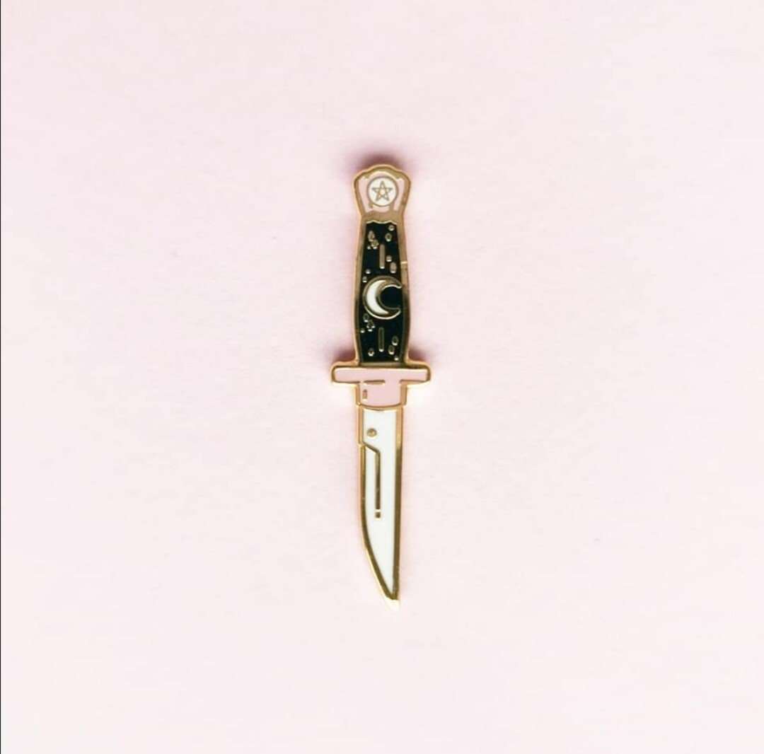 Witchy Athame (dagger/knife) pin