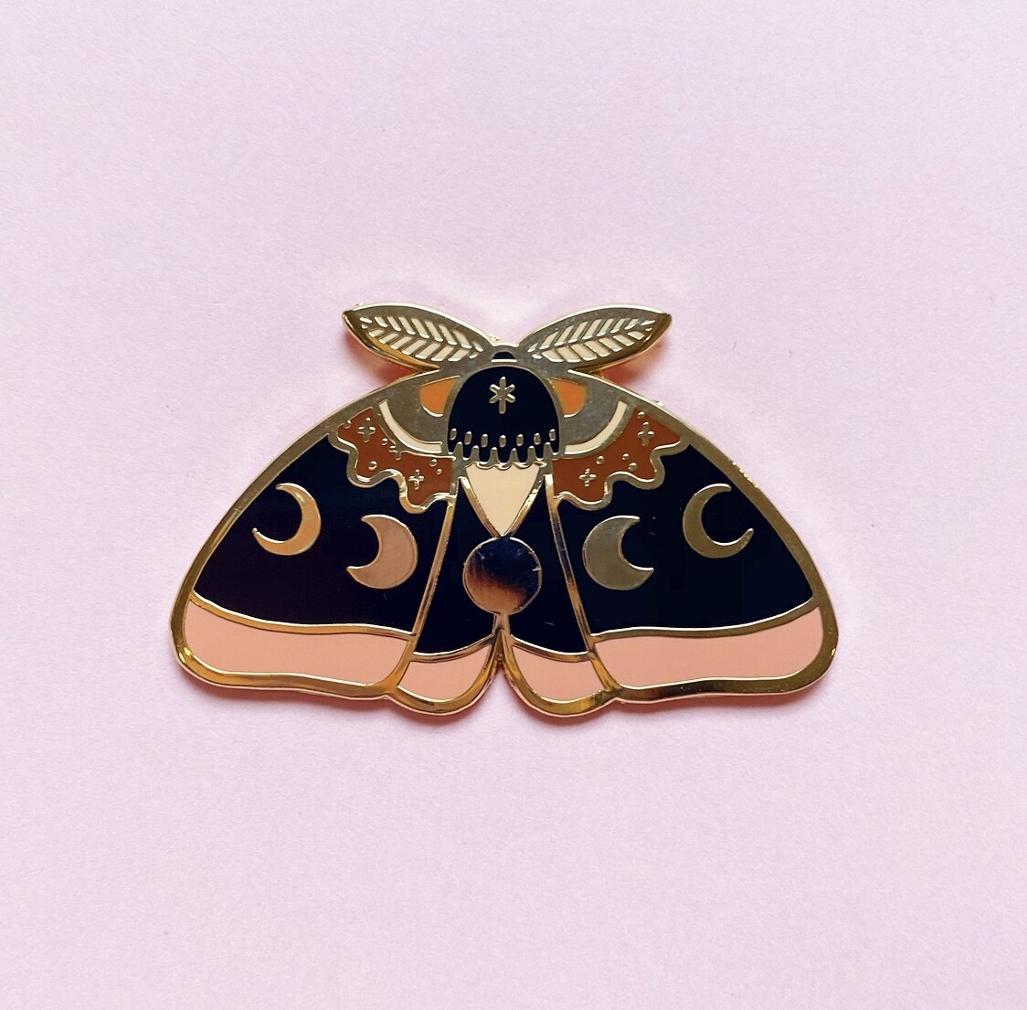 Sunset Moth pin