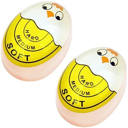2 Pcs Egg Timer - Sensitive, Hard &amp; Soft Boiled with Color Changing Indicator