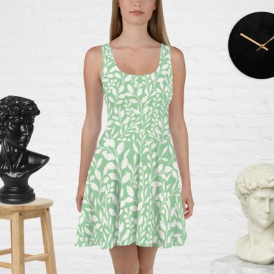 Flower Skater Girl Dress