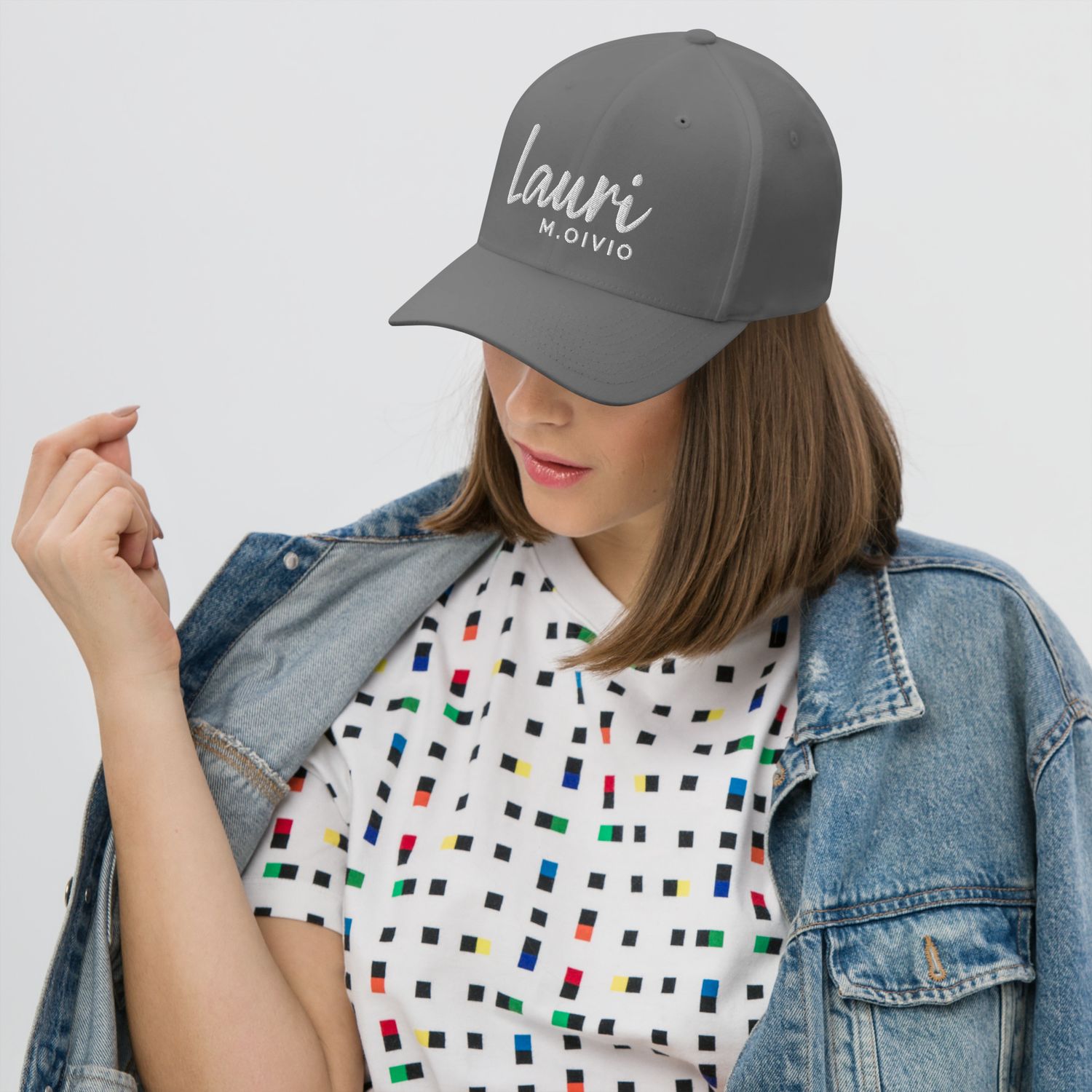 Grey Structured Twill Cap