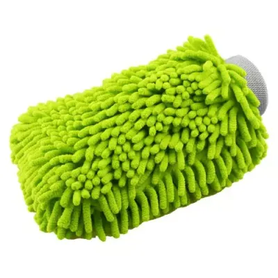 D Con Chenille Microfiber Washandschoen Groen