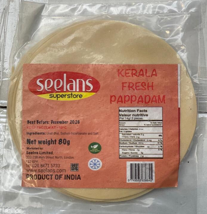 Seelans Fresh Kerala Pappadam