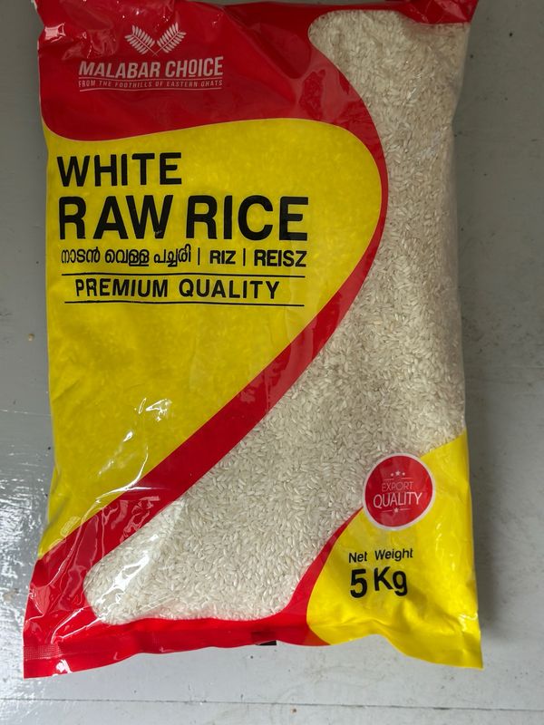 Malabar Choice White Raw Rice ( Pachari )