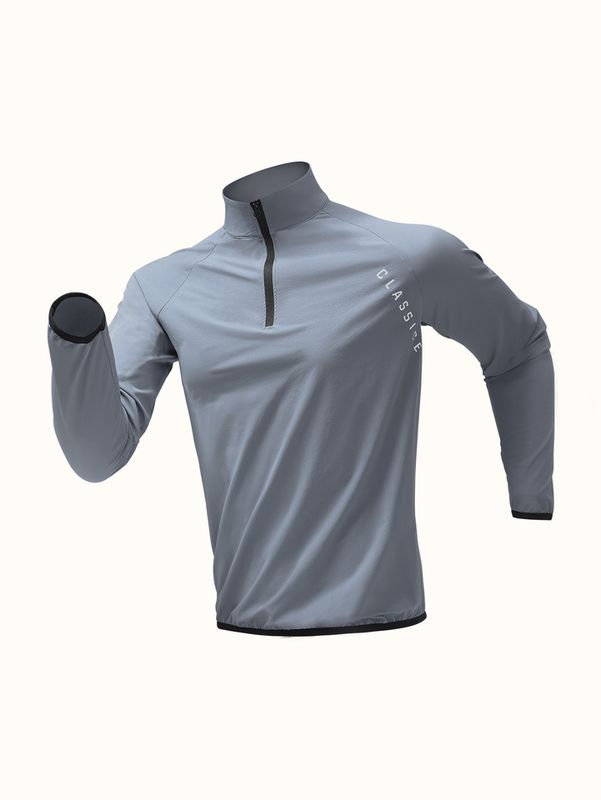 Long Sleeve Solid Collar Sweatshirt