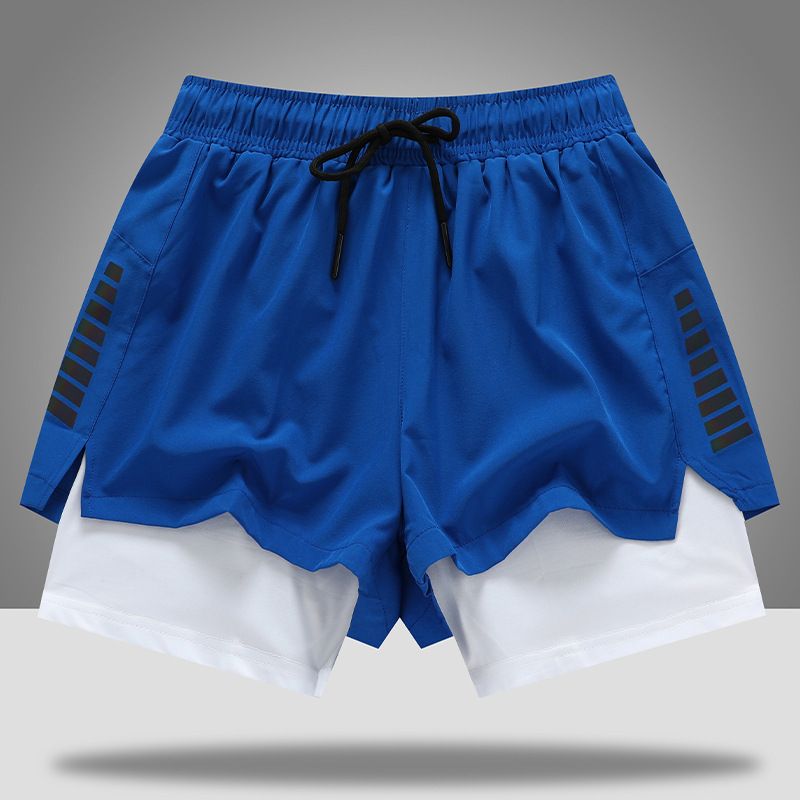 Running Shorts With Liner, Size: M, Color: Blue