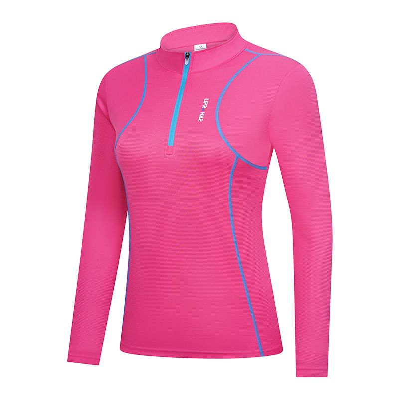 Long Sleeved Slim-fit T-Shirt, Size: M, Color: pink