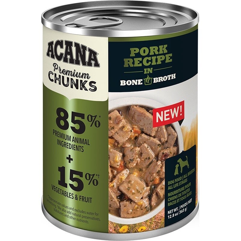 12.8OZ ACANA GF CHUNKS PORK