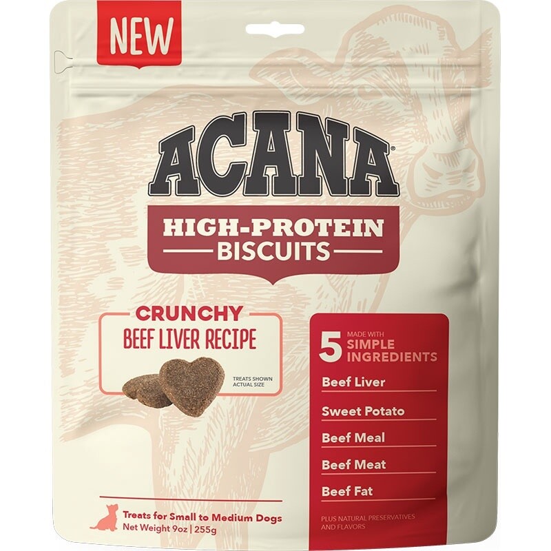 9OZ ACANA BEEF LIVER BISCUIT