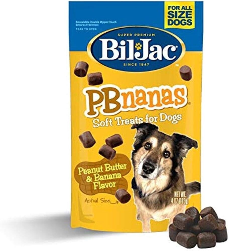 BIL JAC 4OZ GF PB-NANAS TREATS CS/10