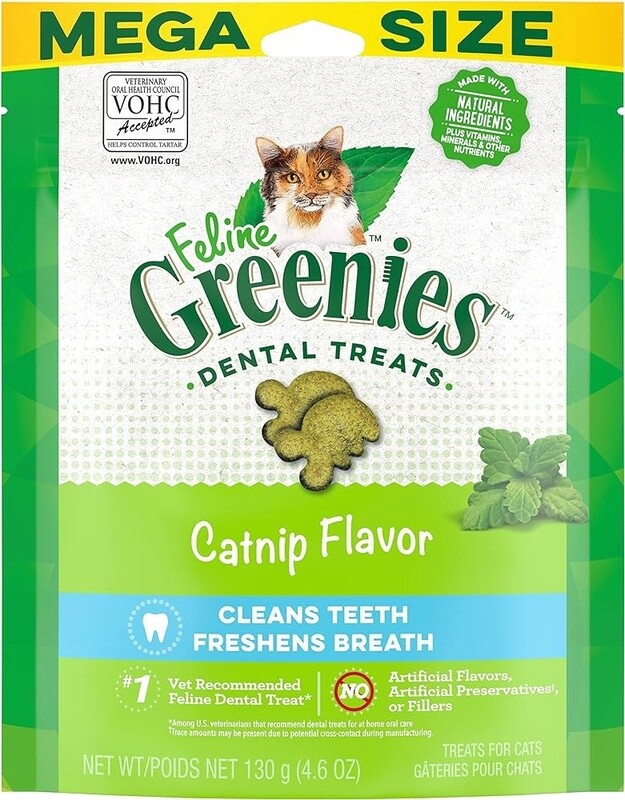 4.6OZ FELINE GREENIES CATNIP