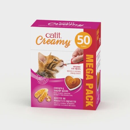 CATIT CREAMY CHCKN/SHRIMP 50PK