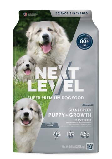 50# NEXT LEVEL GIANT BREED PUPPY/GROWTH DRY FOOD