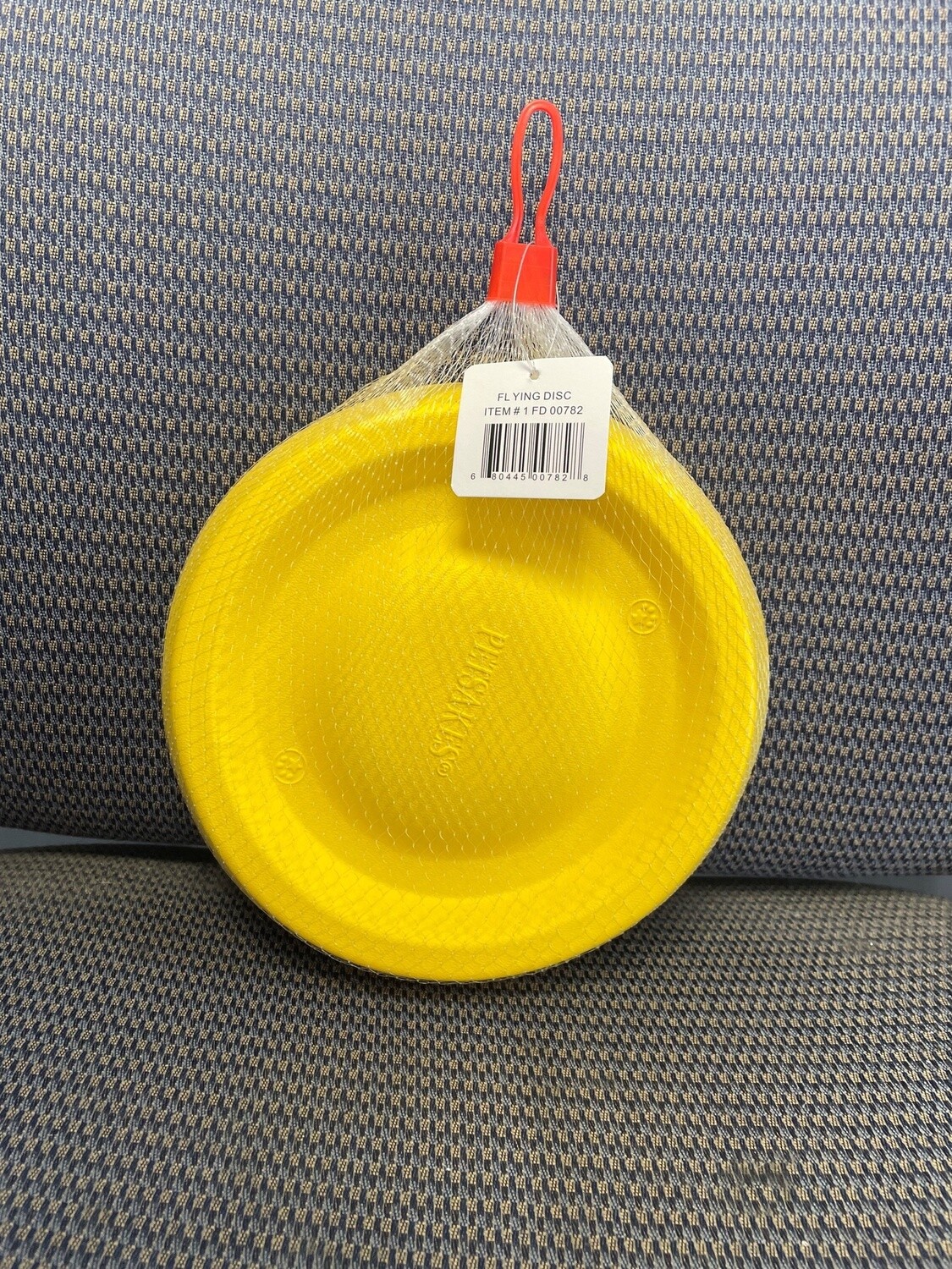 PETSAKES YELLOW FLYING DISC
