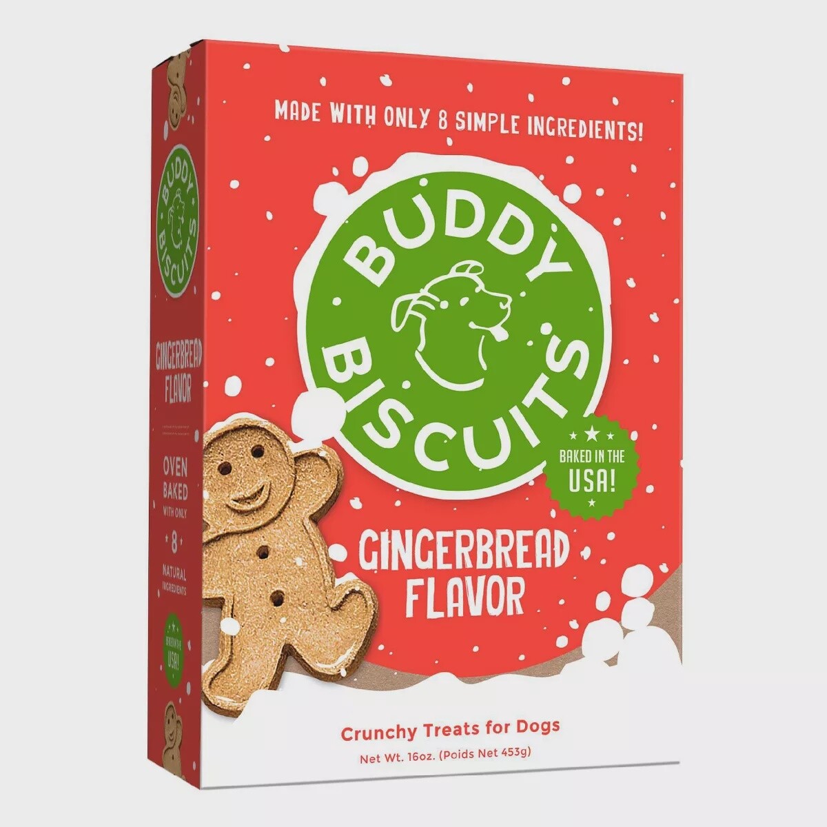 BUDDY BISCUITS GINGERBREAD 16OZ