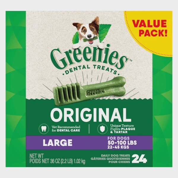 GREENIES DOG LARGE TUB PAK