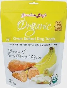 GRANDMA LUCY&#39;S DOG ORGANIC BAKES BANANA TREAT 14OZ