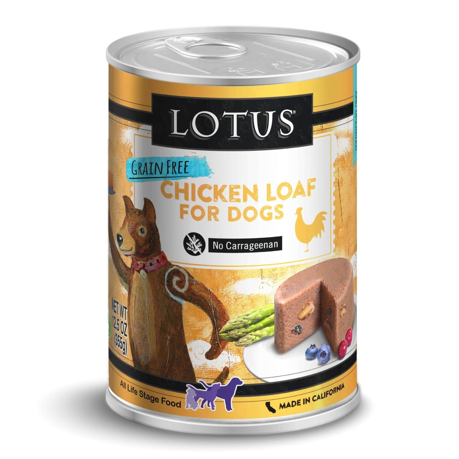 12.5OZ LOTUS CHK LOAF DOG