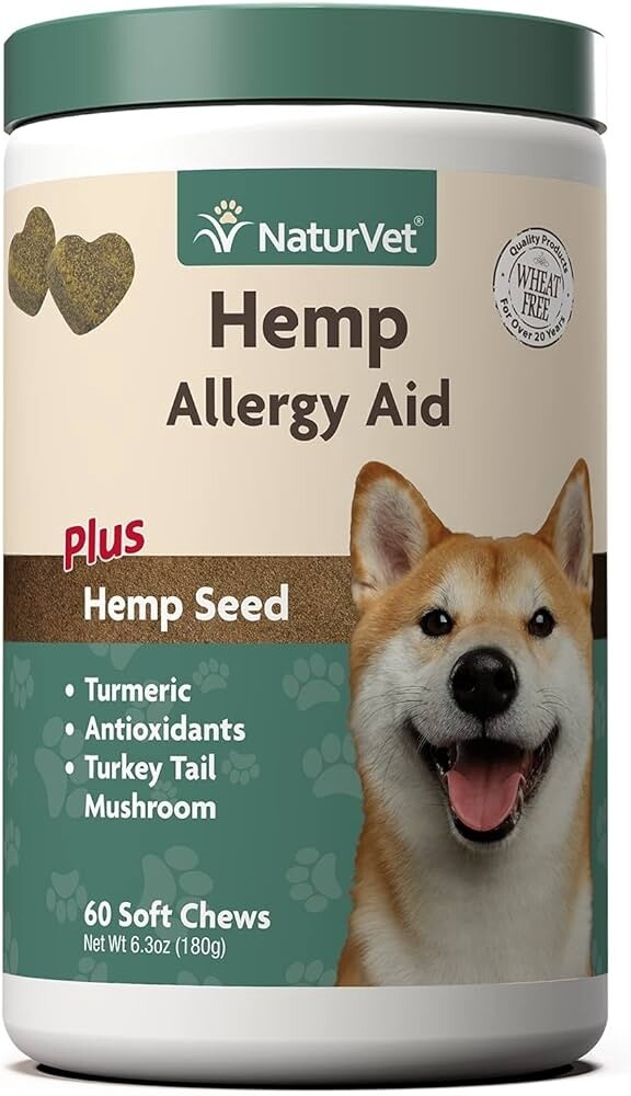 NATURVET HEMP ALLERGY CHEWS 120CT