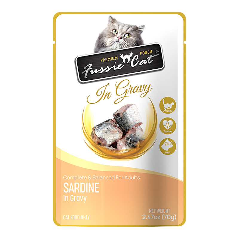 2.47OZ FC SARDINE GRAVY POUCH CS/12