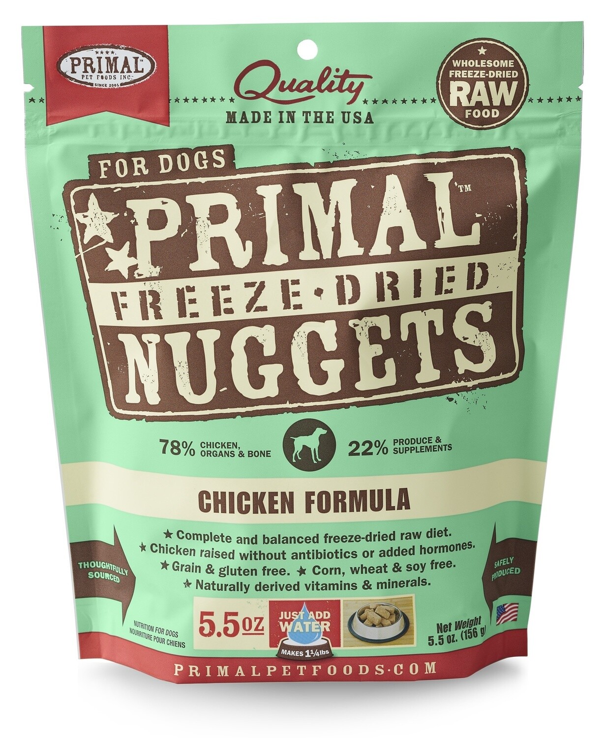 PRIMAL FREEZE-DRIED CHICKEN 5.5OZ