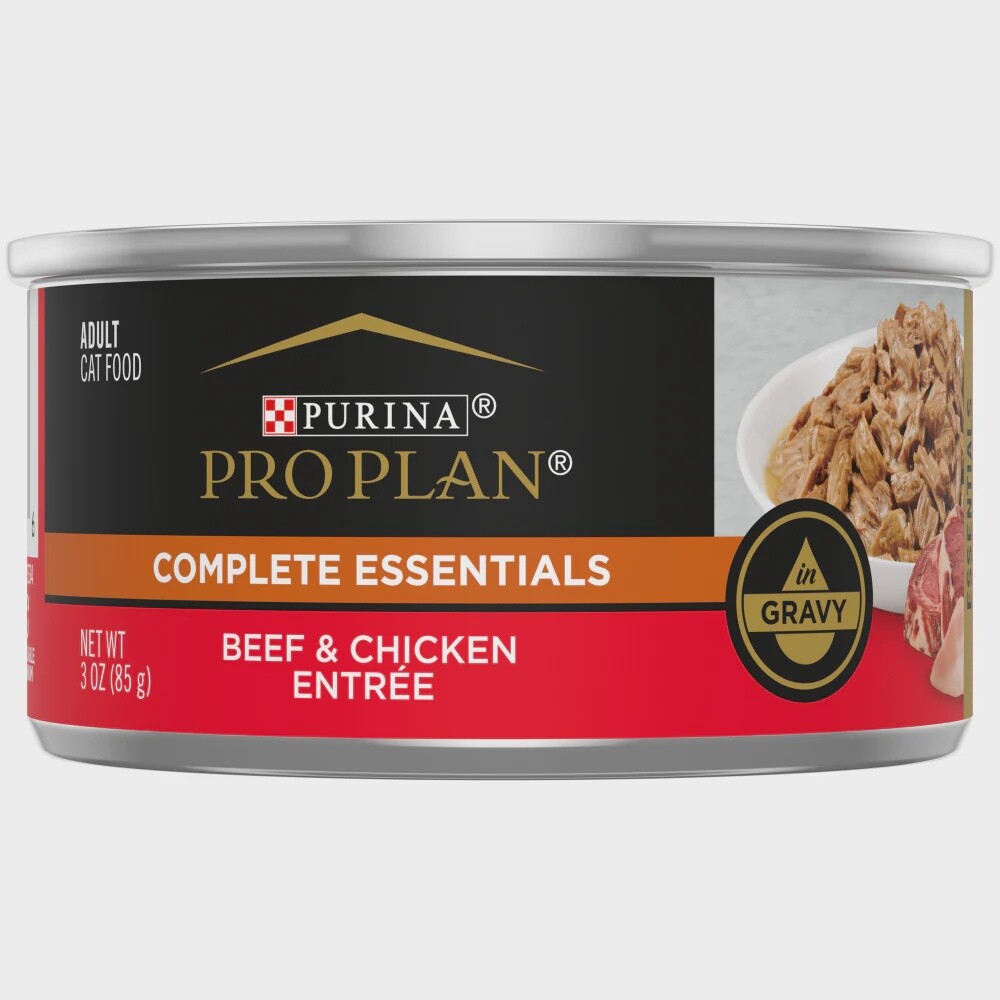 PURINA PRO PLAN SAVOR BEEF &amp; CHICKEN IN GRAVY CAT 3OZ CS/24