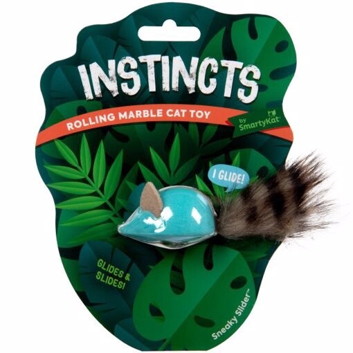 INSTINCTS SNEAKY SLIDER ROLLING MARBLE REACCOON CAT TOY