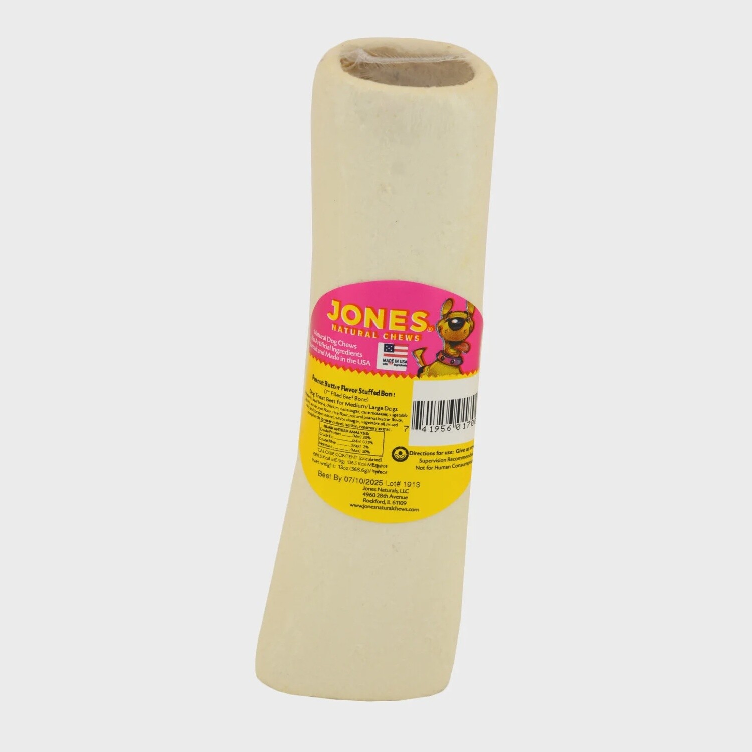 JONES 7&quot; PEANUT BUTTER BONE (10/CS)