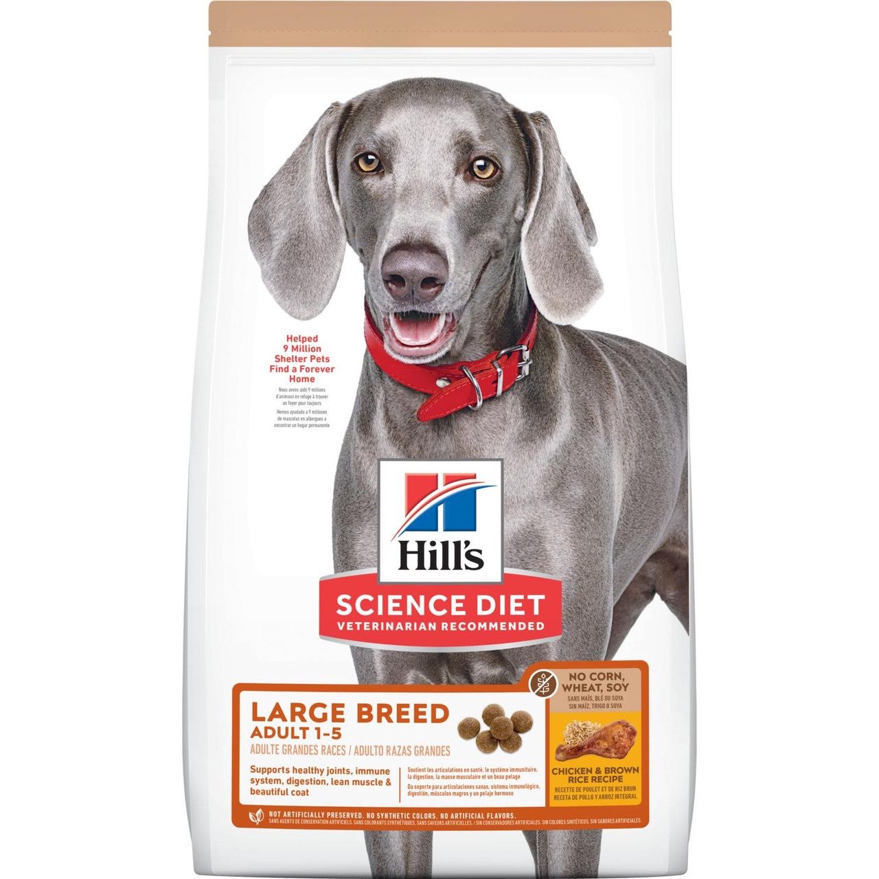30# HILLS LG BREED ADULT CHICKEN &amp; BROWN RICE