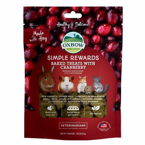 OXBOW 2OZ SIMPLE REWARS CRANBERRY TREAT CS/3
