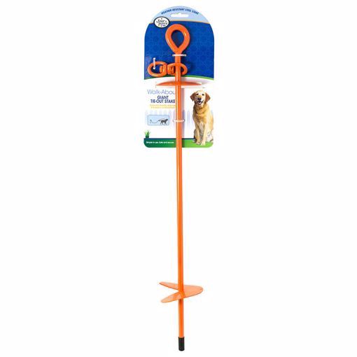 FOUR PAWS GIANT TIE OUT STAKE ORANGE