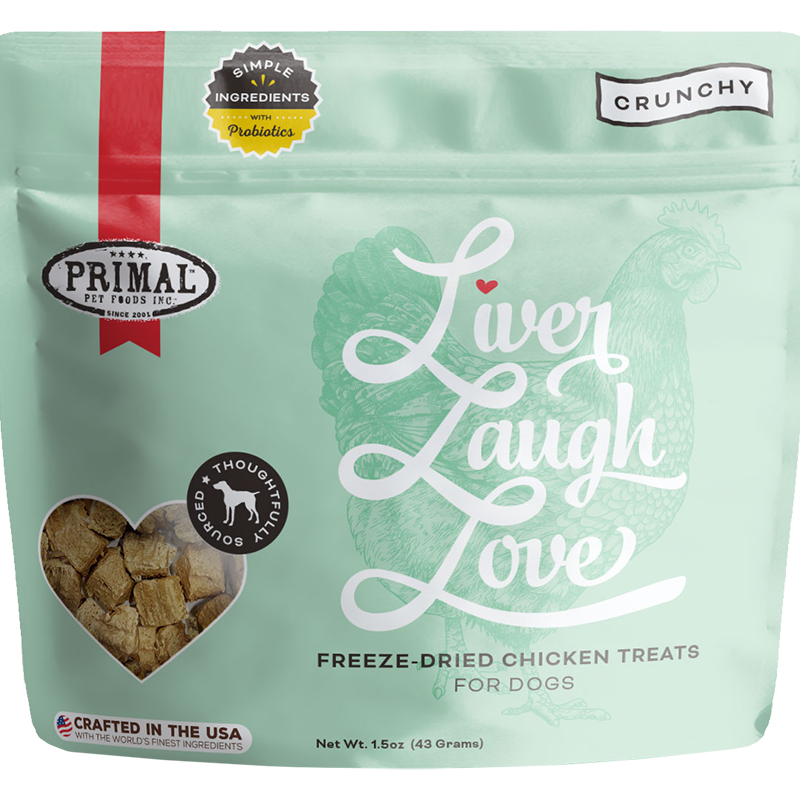 1.5OZ PRIMAL DOG LIVER LOVE SIMPLY CHICKEN
