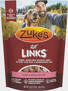 6OZ ZUKE&#39;S LIL&#39; LINKS PORK &amp; APPLE CS/8