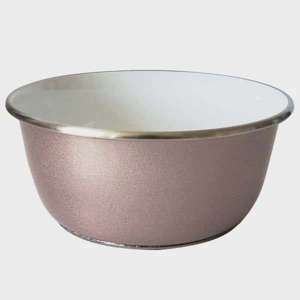 16 Oz Rose Gold Paw Print Dog Bowl
