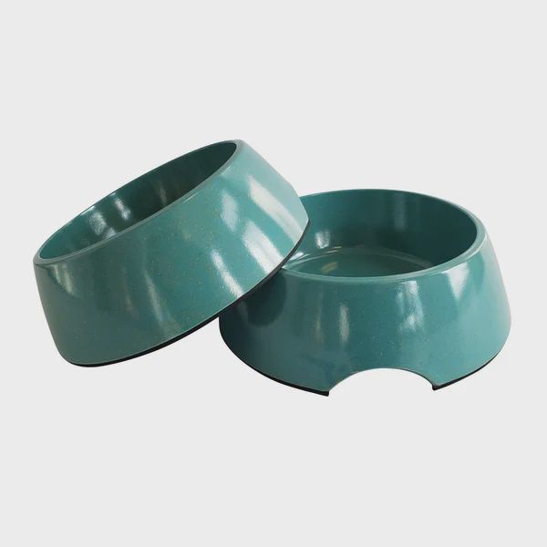 Teal Bamboo 32 Oz Dog Bowl